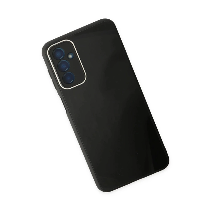 BFS  Samsung Galaxy M23 Kılıf Glass Kapak - Siyah