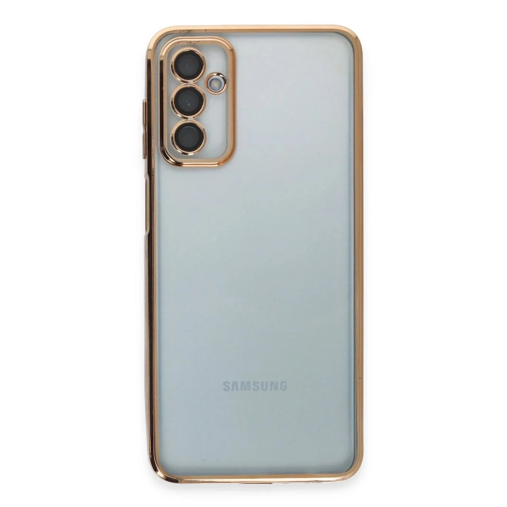 BFS Samsung Galaxy M23 Kılıf Lensli Silikon - Gold