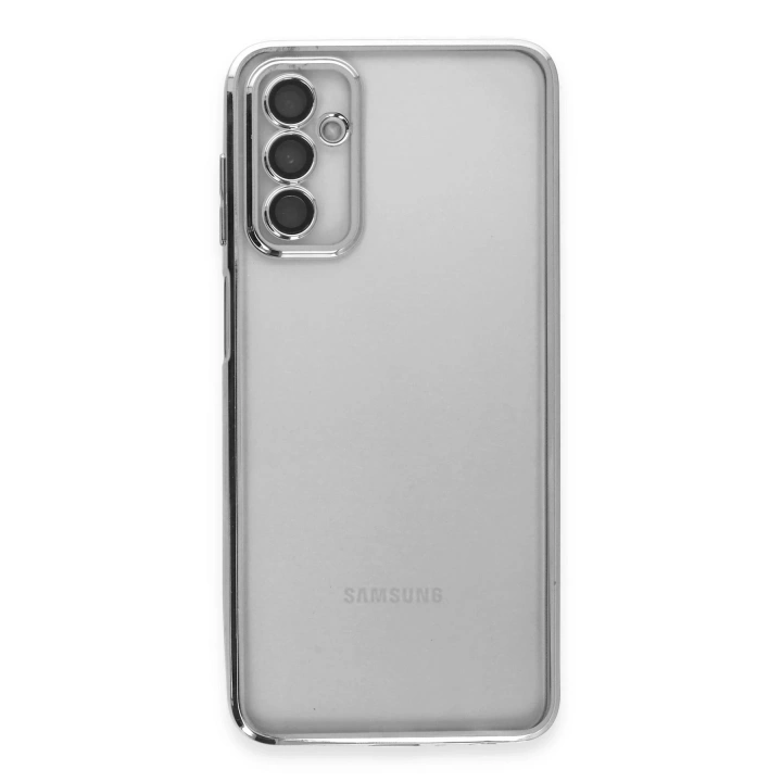 BFS  Samsung Galaxy M23 Kılıf  Lensli Silikon - Gümüş