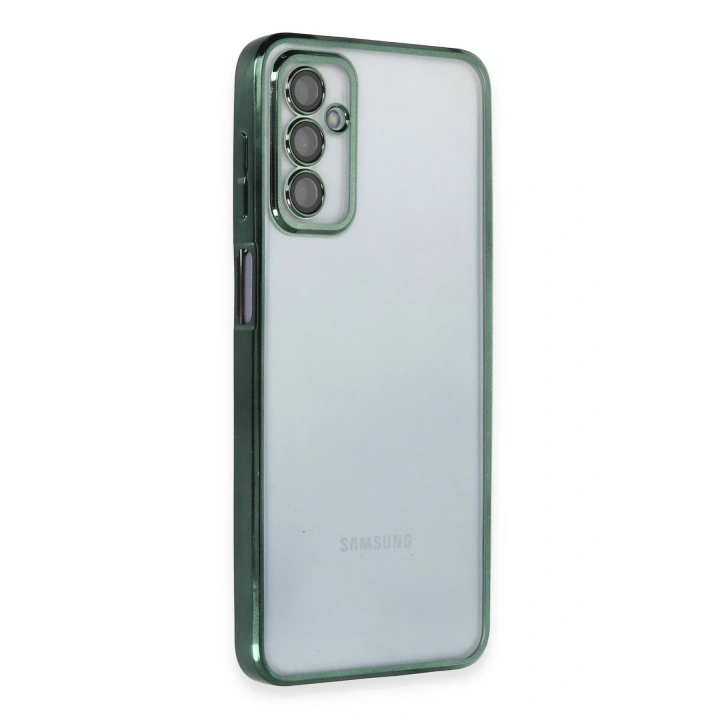 BFS  Samsung Galaxy M23 Kılıf  Lensli Silikon - Yeşil