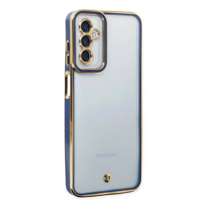 BFS  Samsung Galaxy M23 Kılıf Liva Lens Silikon - Mavi