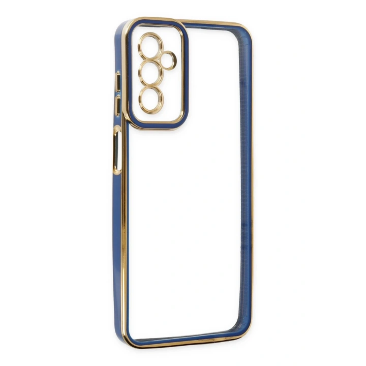 BFS Samsung Galaxy M23 Kılıf Liva Lens Silikon - Mavi