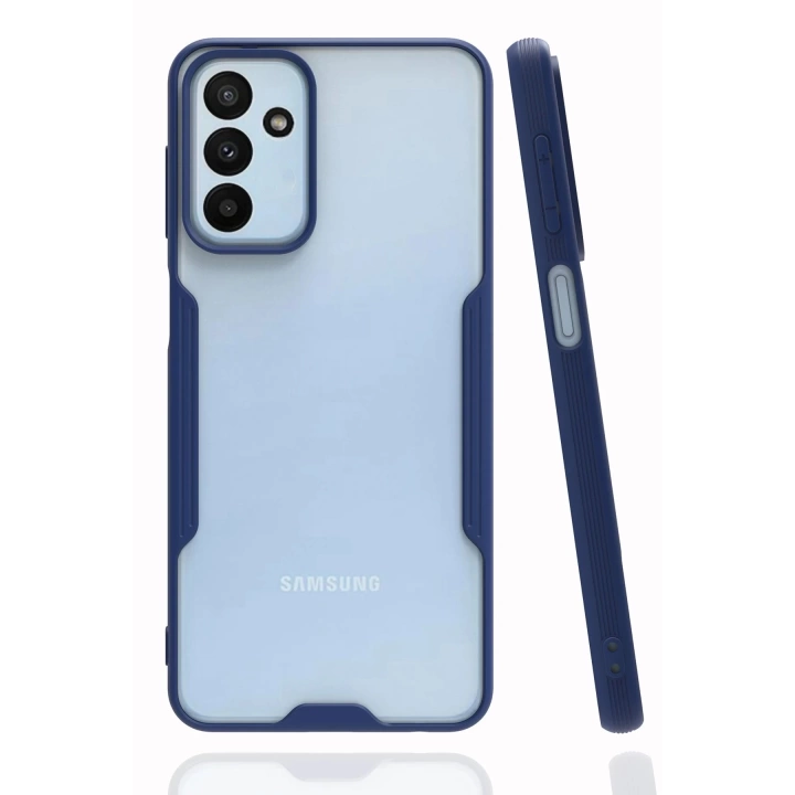 BFS  Samsung Galaxy M23 Kılıf Platin Silikon - Lacivert