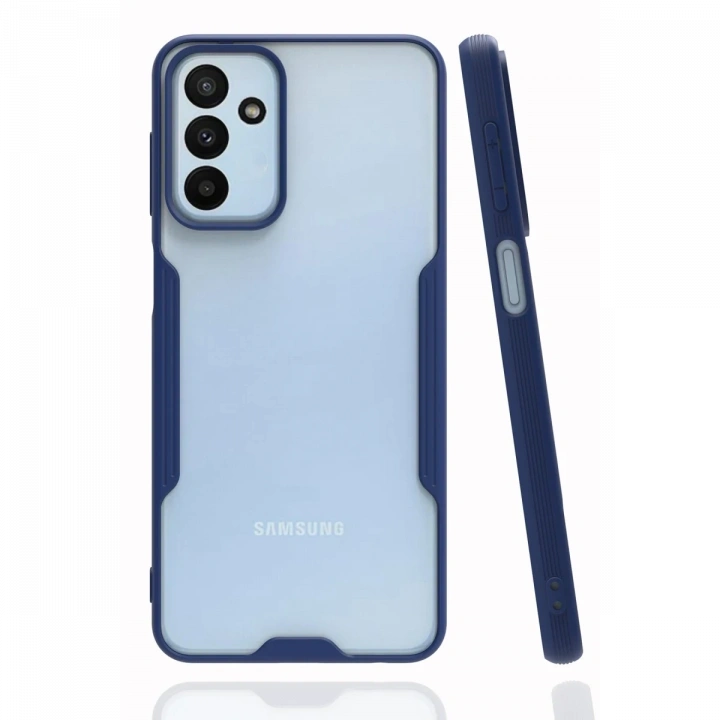 BFS  Samsung Galaxy M23 Kılıf Platin Silikon - Lacivert