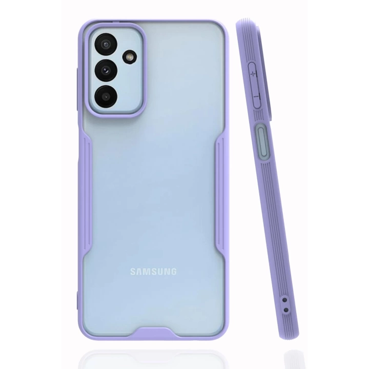 BFS  Samsung Galaxy M23 Kılıf Platin Silikon - Lila