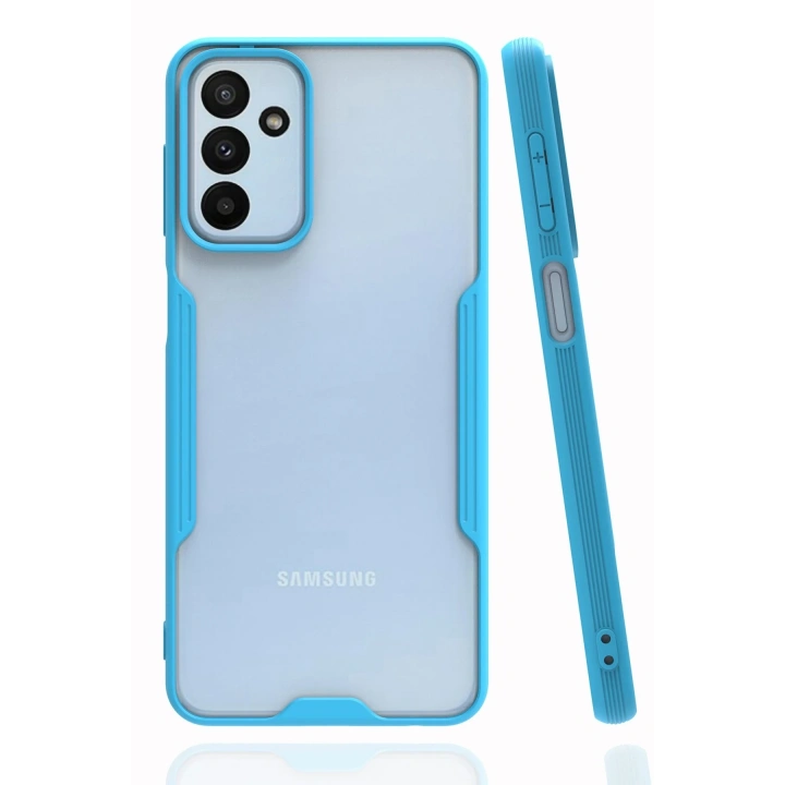 BFS  Samsung Galaxy M23 Kılıf Platin Silikon - Mavi