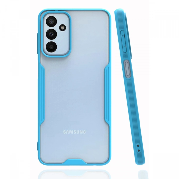 BFS  Samsung Galaxy M23 Kılıf Platin Silikon - Mavi