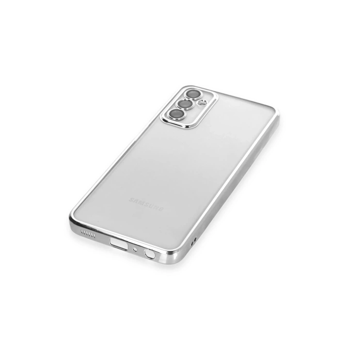 BFS  Samsung Galaxy M23 Kılıf Razer Lensli Silikon - Gümüş
