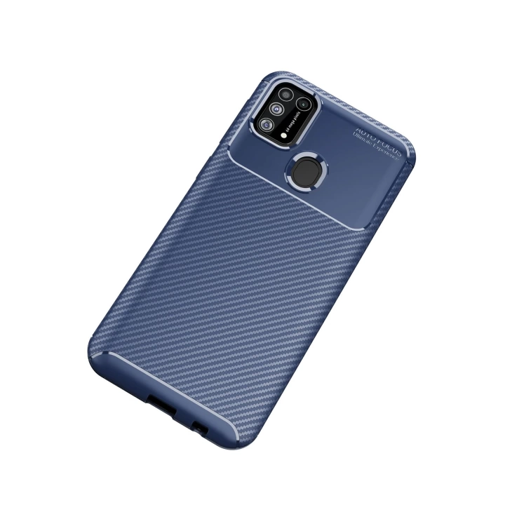 BFS  Samsung Galaxy M31 Kılıf Auto Focus Karbon Kapak - Lacivert