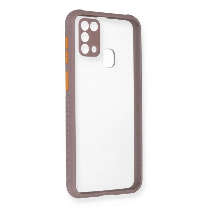 BFS  Samsung Galaxy M31 Kılıf Miami Şeffaf Silikon - Açık Mor