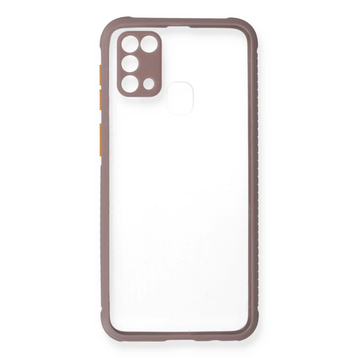 BFS  Samsung Galaxy M31 Kılıf Miami Şeffaf Silikon - Açık Mor