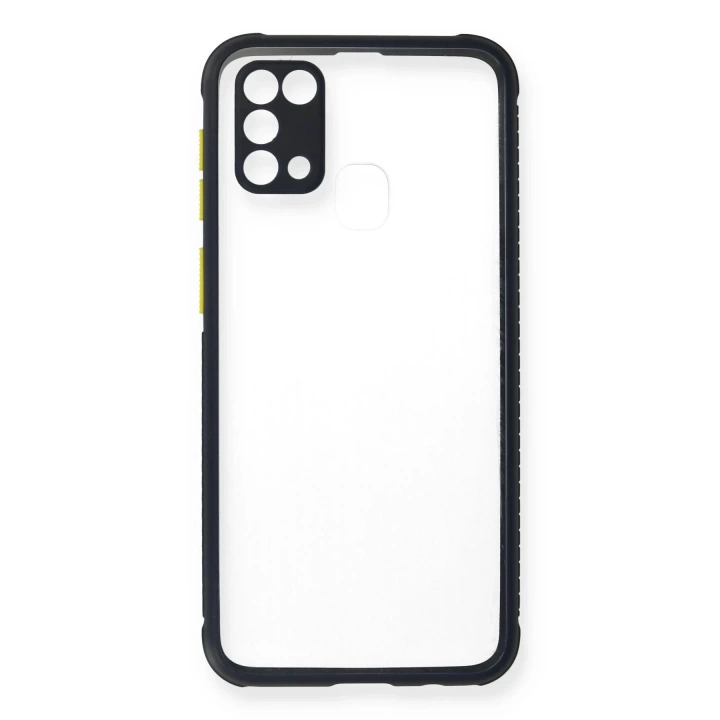 BFS  Samsung Galaxy M31 Kılıf Miami Şeffaf Silikon - Lacivert