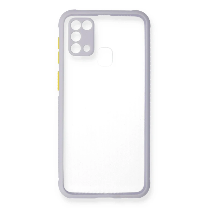 BFS  Samsung Galaxy M31 Kılıf Miami Şeffaf Silikon - Lila