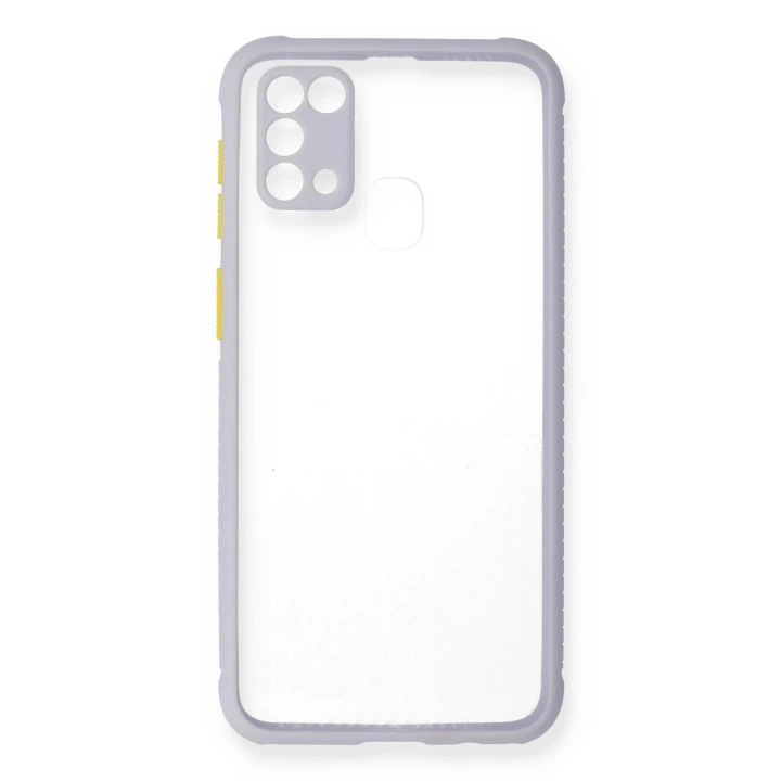 BFS Samsung Galaxy M31 Kılıf Miami Şeffaf Silikon - Lila