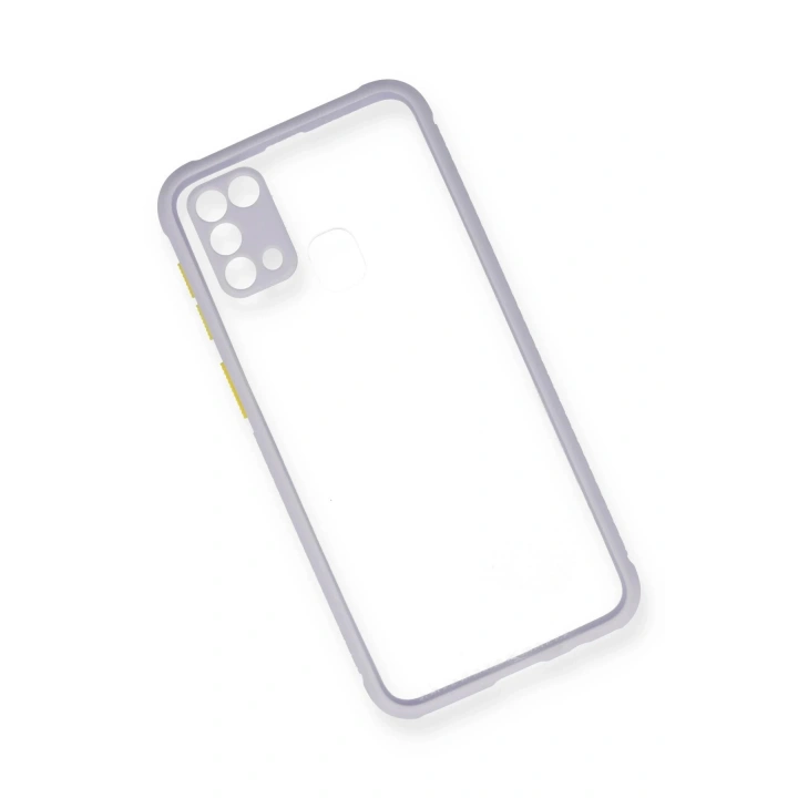BFS Samsung Galaxy M31 Kılıf Miami Şeffaf Silikon - Lila