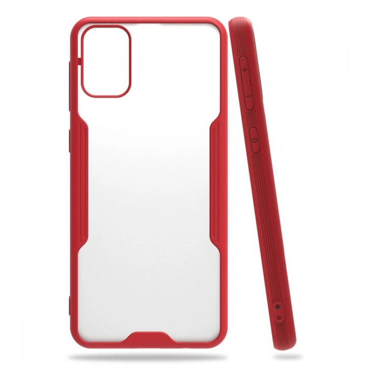 BFS  Samsung Galaxy M31 Kılıf Platin Silikon - Kırmızı
