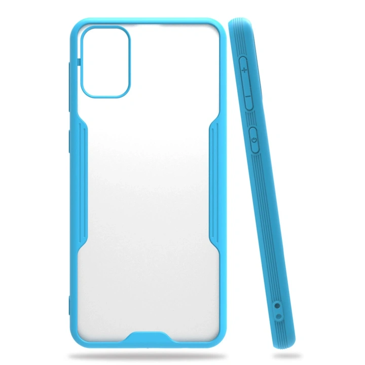 BFS  Samsung Galaxy M31 Kılıf Platin Silikon - Mavi