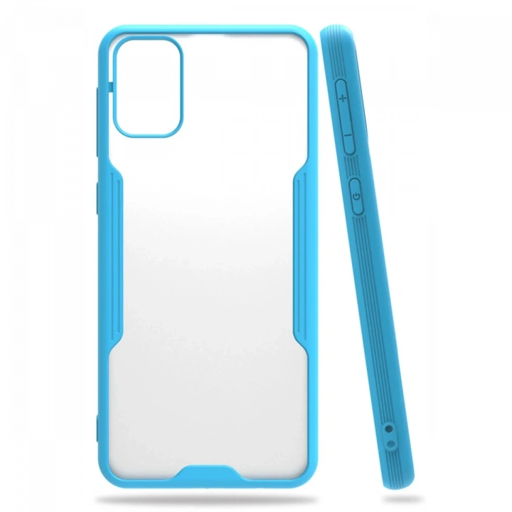 BFS  Samsung Galaxy M31 Kılıf Platin Silikon - Mavi