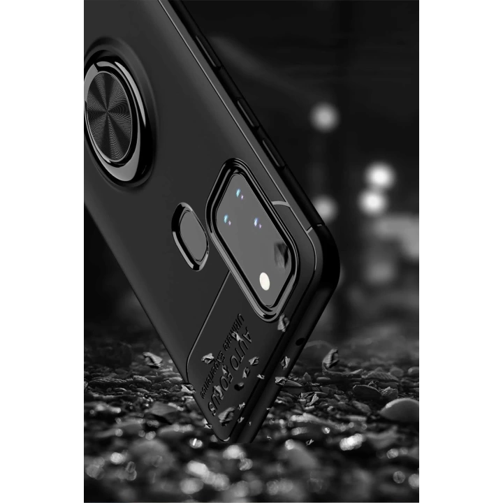 BFS  Samsung Galaxy M31 Kılıf Range Yüzüklü Silikon - Mavi