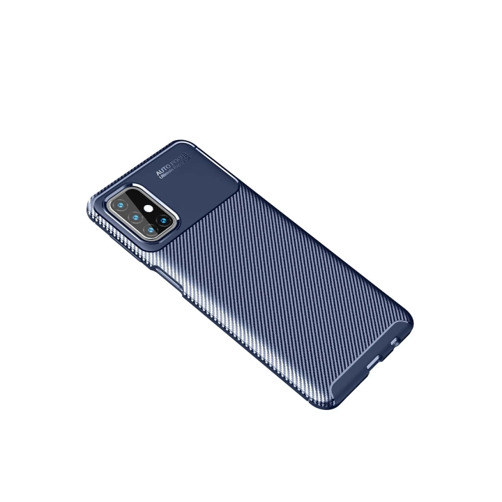 BFS  Samsung Galaxy M31S Kılıf Auto Focus Karbon Kapak - Lacivert