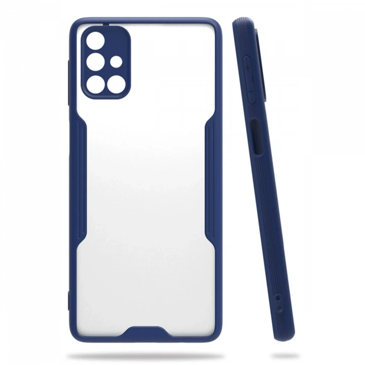 BFS  Samsung Galaxy M31S Kılıf Platin Silikon - Lacivert