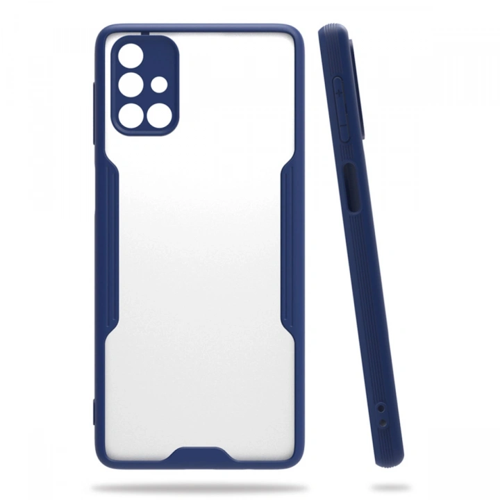 BFS  Samsung Galaxy M31S Kılıf Platin Silikon - Lacivert
