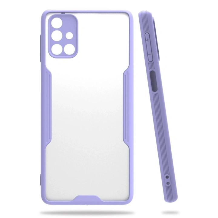 BFS  Samsung Galaxy M31S Kılıf Platin Silikon - Lila