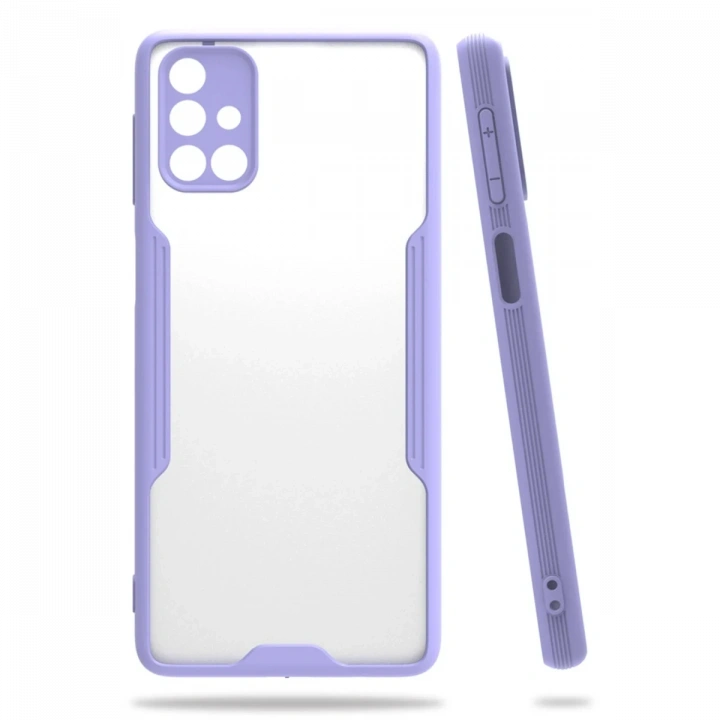 BFS  Samsung Galaxy M31S Kılıf Platin Silikon - Lila