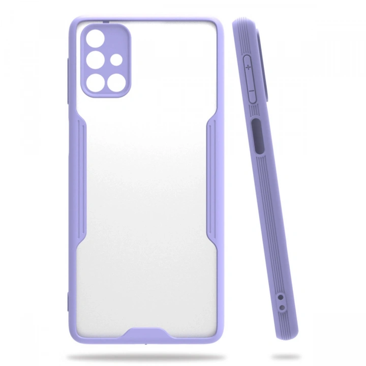 BFS  Samsung Galaxy M31S Kılıf Platin Silikon - Lila