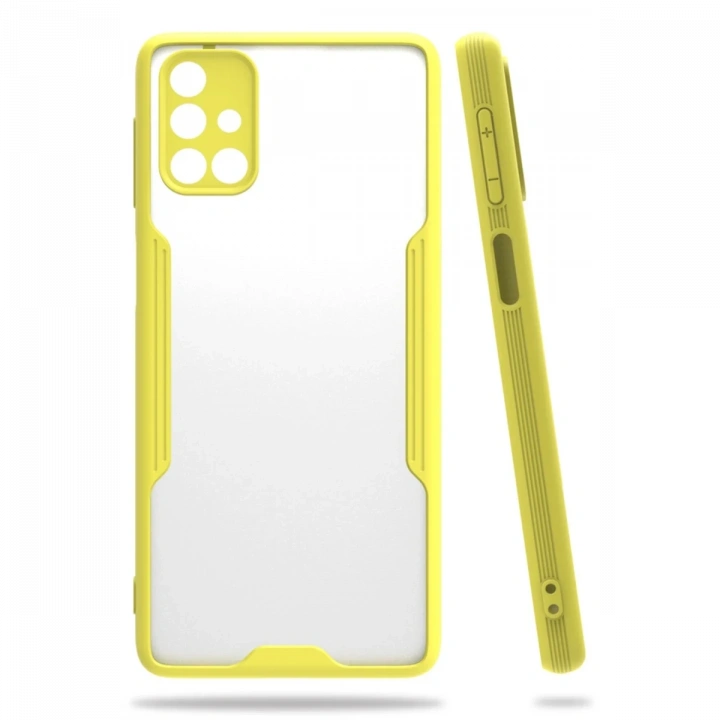 BFS  Samsung Galaxy M31S Kılıf Platin Silikon - Sarı