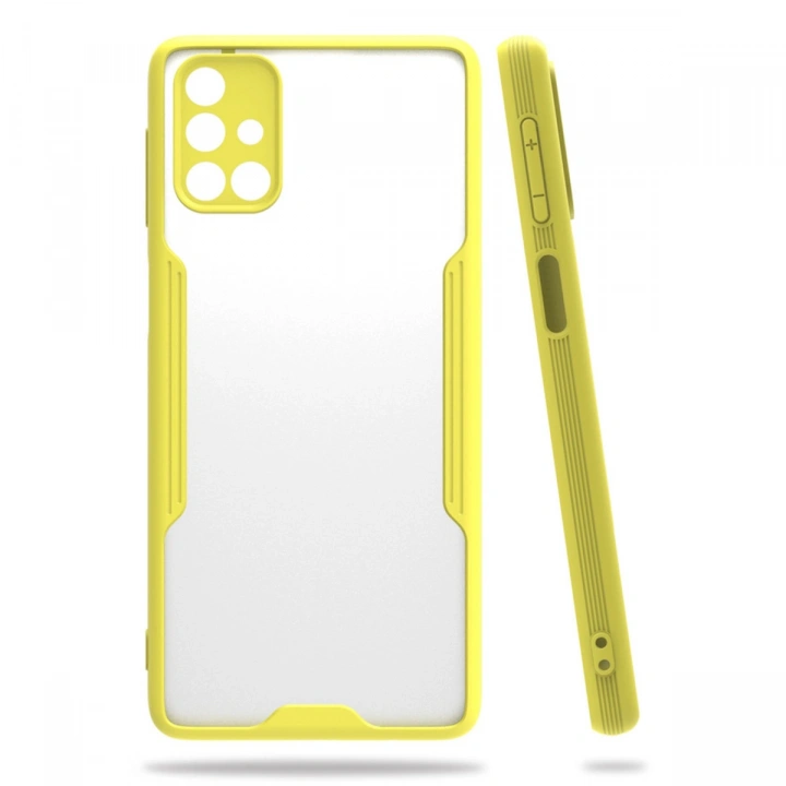 BFS  Samsung Galaxy M31S Kılıf Platin Silikon - Sarı