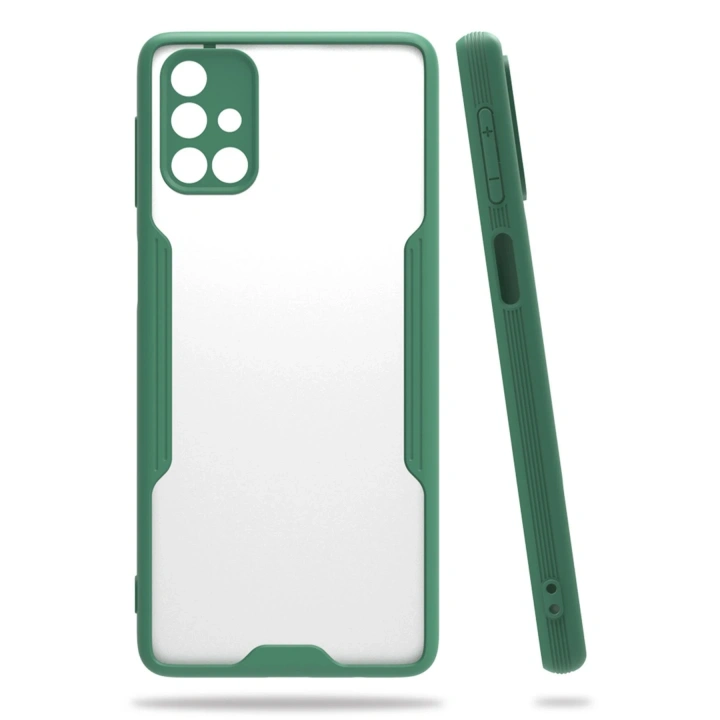 BFS  Samsung Galaxy M31S Kılıf Platin Silikon - Yeşil