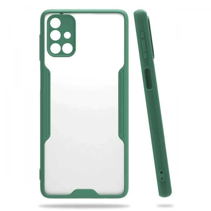 BFS  Samsung Galaxy M31S Kılıf Platin Silikon - Yeşil