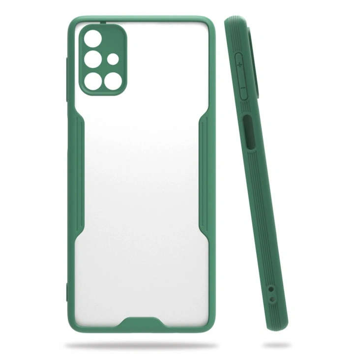BFS  Samsung Galaxy M31S Kılıf Platin Silikon - Yeşil