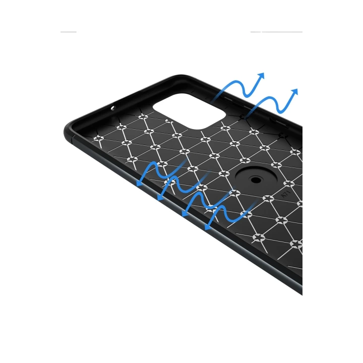 BFS  Samsung Galaxy M31S Kılıf Range Yüzüklü Silikon - Siyah-Mavi