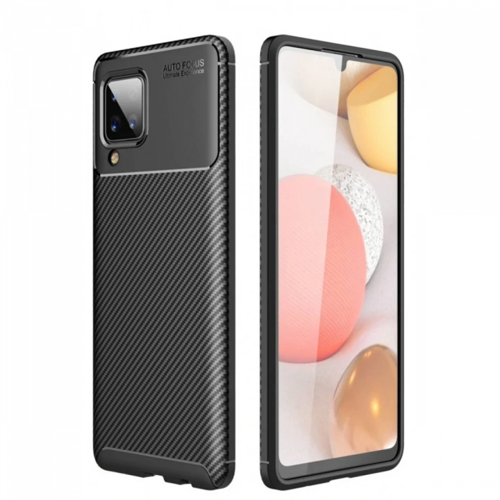 BFS  Samsung Galaxy M33 Kılıf Auto Focus Karbon Kapak - Siyah