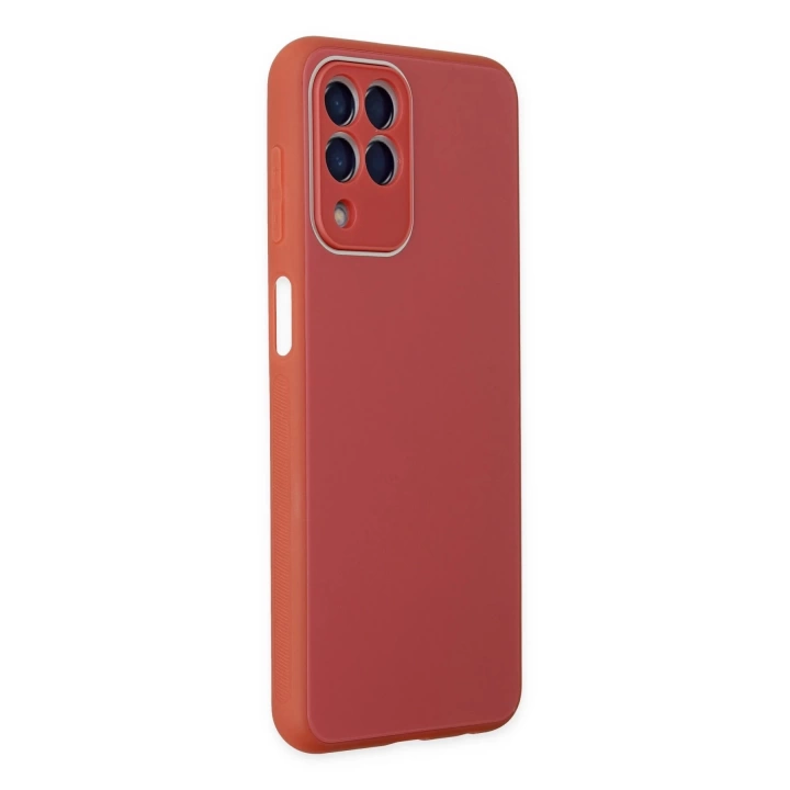 BFS  Samsung Galaxy M33 Kılıf Glass Kapak - Bordo