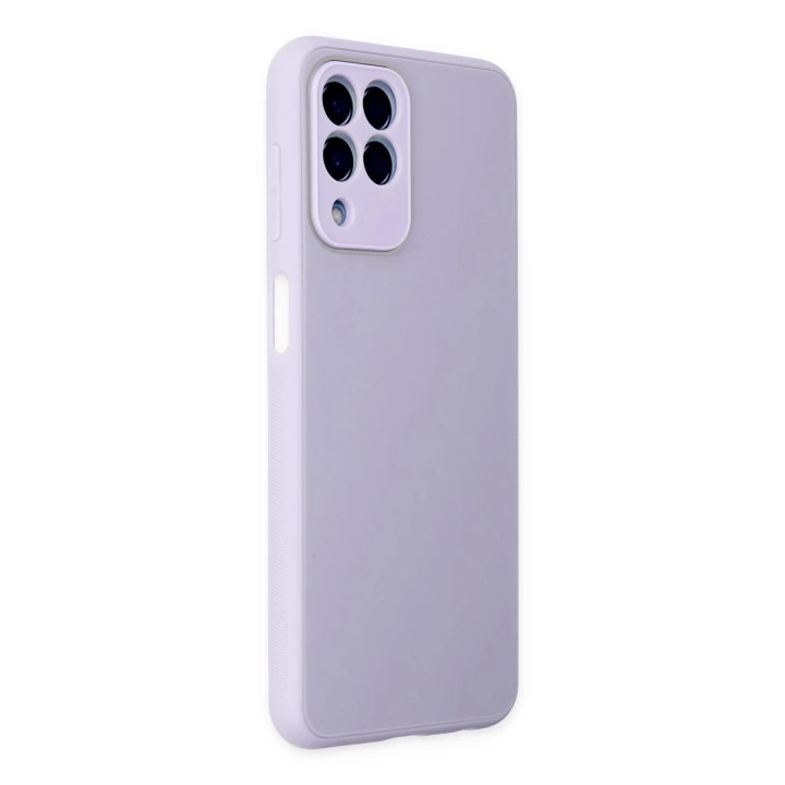BFS  Samsung Galaxy M33 Kılıf Glass Kapak - Lila
