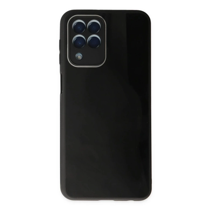 BFS  Samsung Galaxy M33 Kılıf Glass Kapak - Siyah
