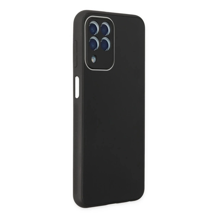 BFS  Samsung Galaxy M33 Kılıf Glass Kapak - Siyah