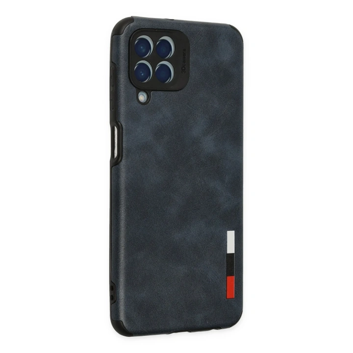 BFS  Samsung Galaxy M33 Kılıf Loop Deri Silikon - Lacivert