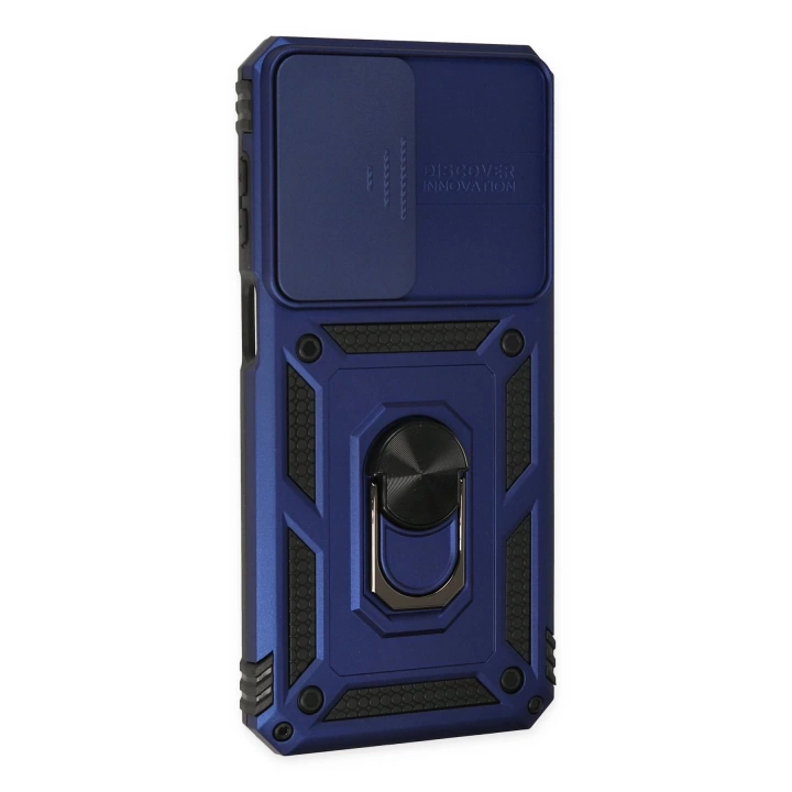 BFS  Samsung Galaxy M33 Kılıf Pars Lens Yüzüklü Silikon - Lacivert