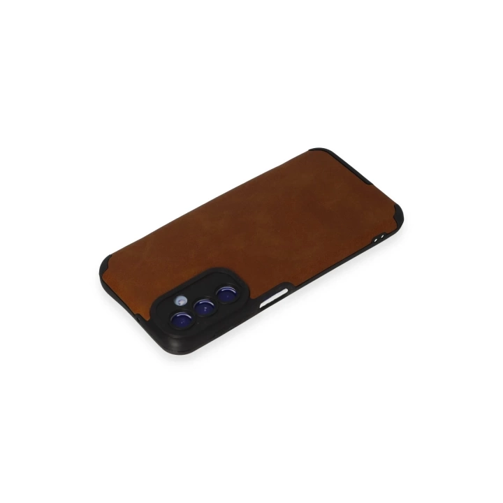 BFS  Samsung Galaxy M34 5G Kılıf Loop Deri Silikon - Kahverengi