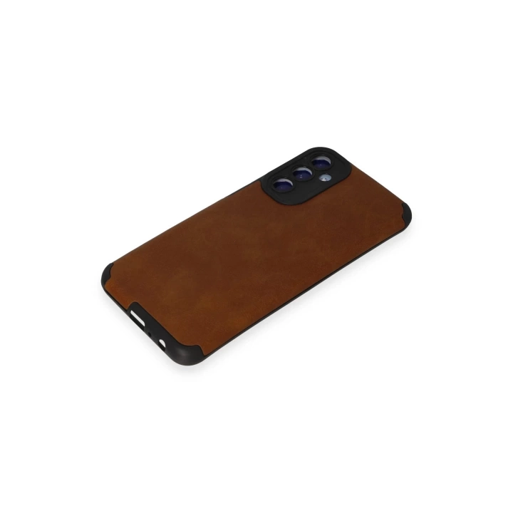 BFS  Samsung Galaxy M34 5G Kılıf Loop Deri Silikon - Kahverengi