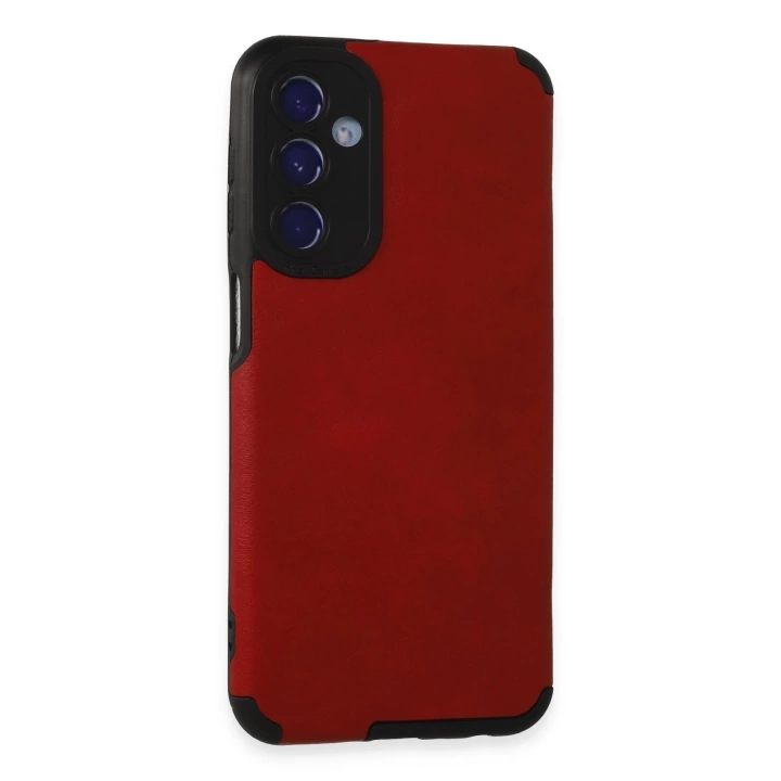 BFS  Samsung Galaxy M34 5G Kılıf Loop Deri Silikon - Kırmızı