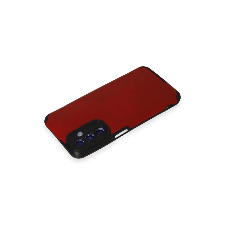 BFS  Samsung Galaxy M34 5G Kılıf Loop Deri Silikon - Kırmızı