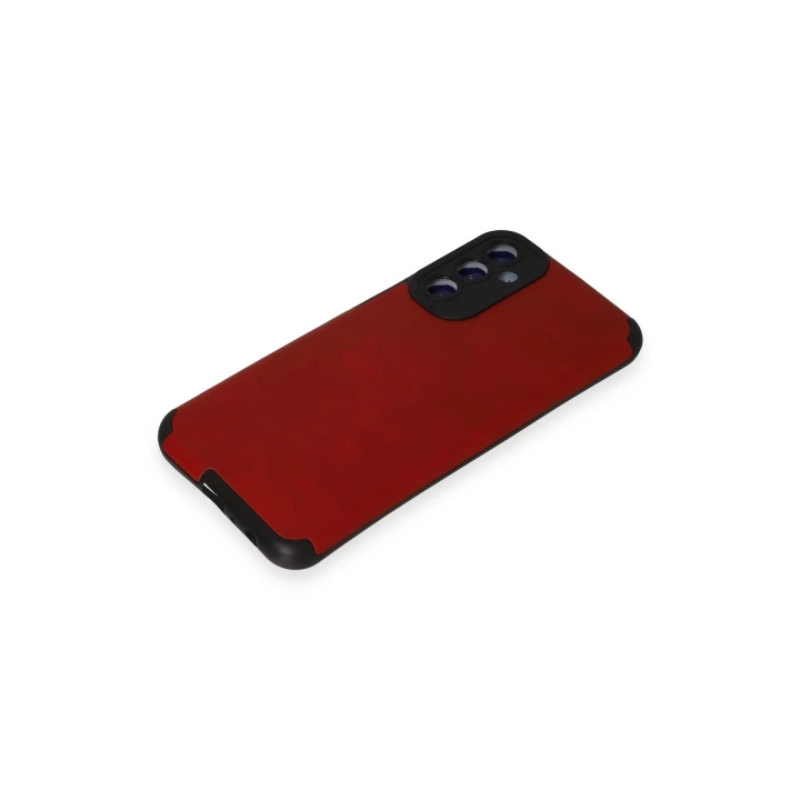 BFS  Samsung Galaxy M34 5G Kılıf Loop Deri Silikon - Kırmızı