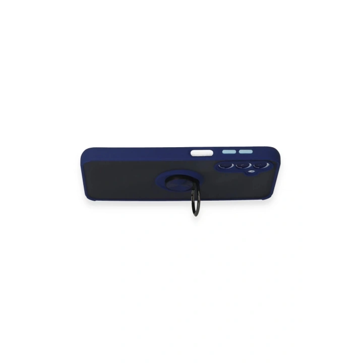 BFS Samsung Galaxy M34 5G Kılıf Montreal Yüzüklü Silikon Kapak - Lacivert