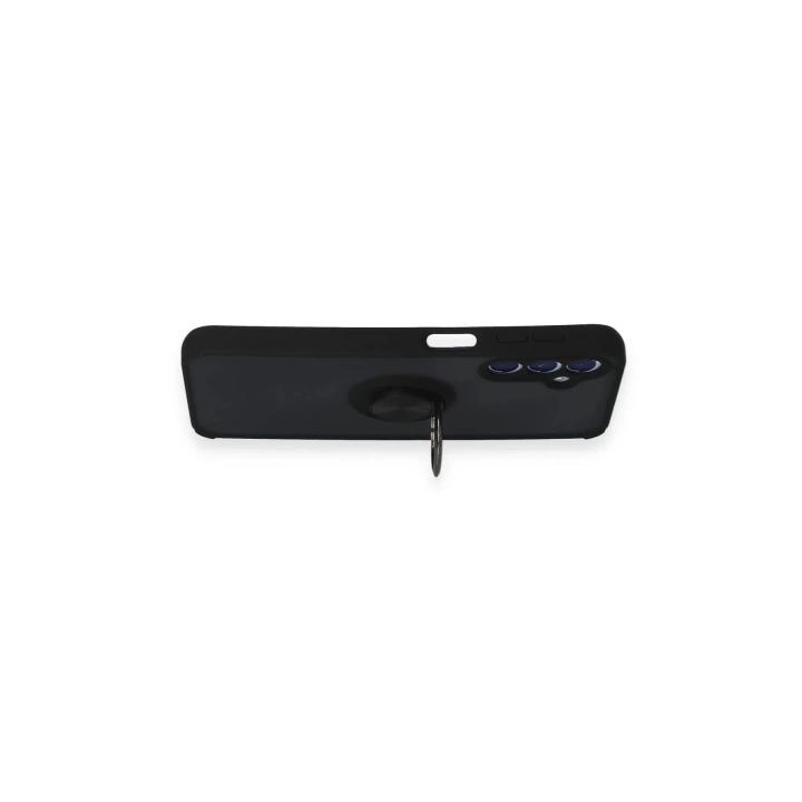 BFS  Samsung Galaxy M34 5G Kılıf Montreal Yüzüklü Silikon Kapak - Siyah