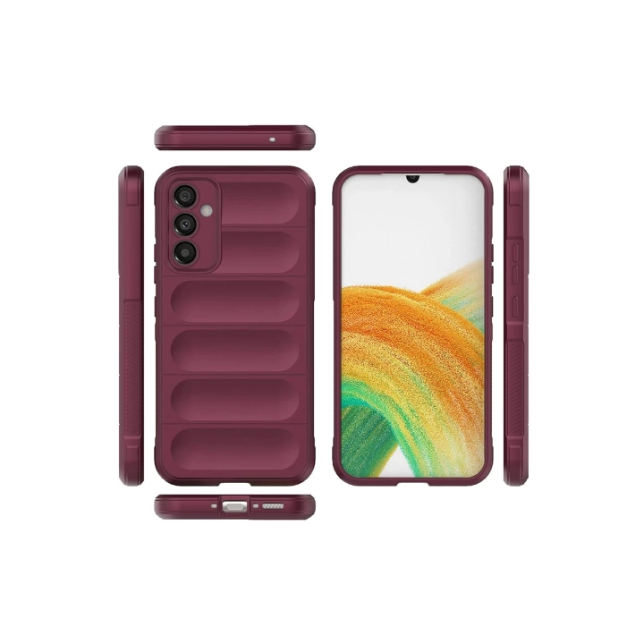 BFS  Samsung Galaxy M34 5G Kılıf Optimum Silikon - Bordo